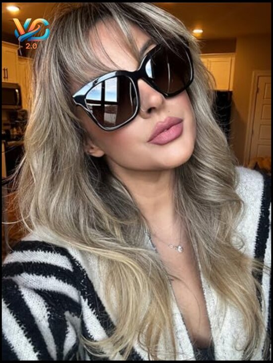 Oversized Square Sunglasses UV400 Polarized Protection Classic Chic Style main image 6